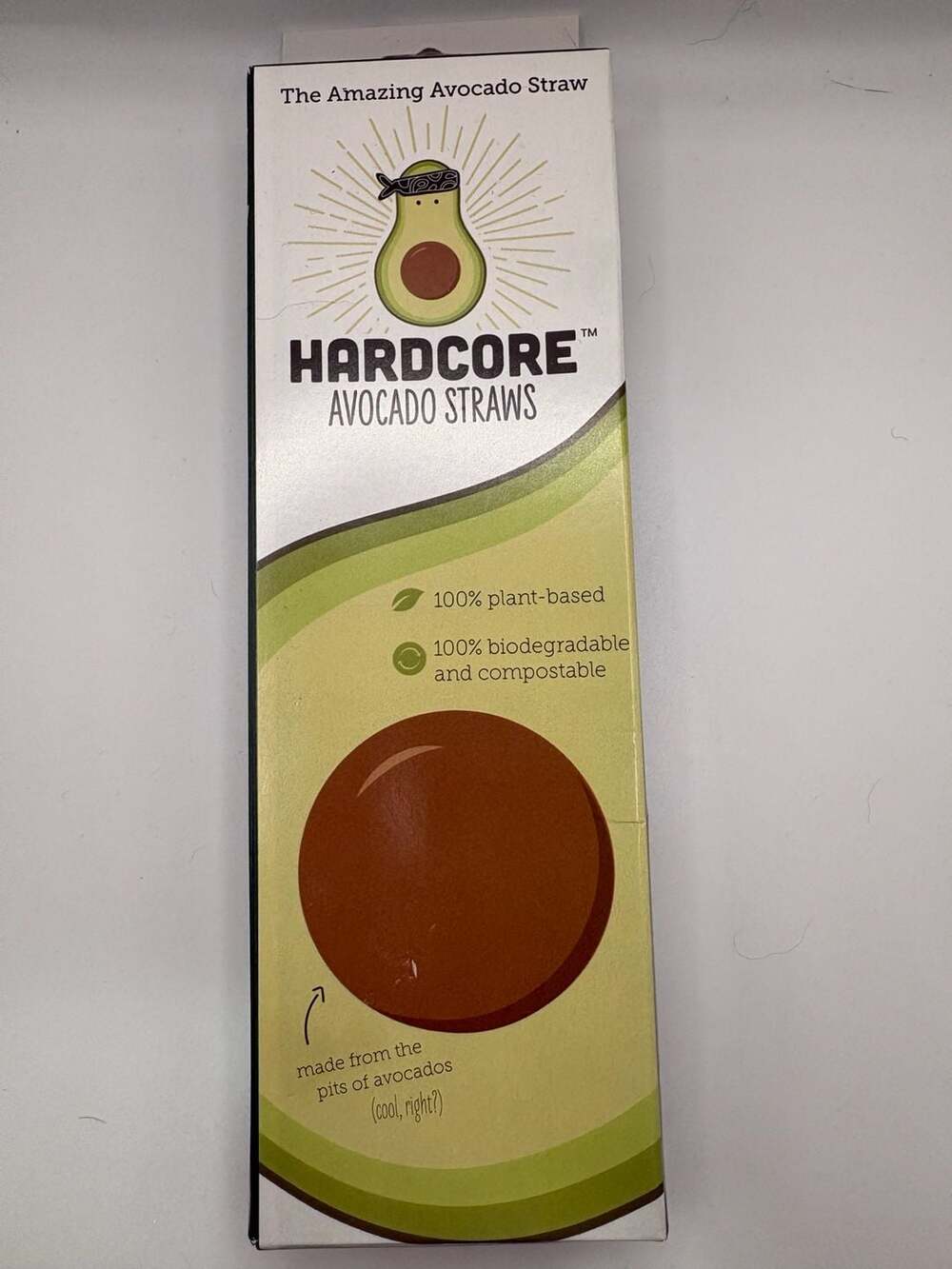 Hardcore Avocado Straws Biodegradable Compostable Plant-Based